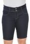 Bermuda Jeans Lunender Mais Mulher Plus Reta Pespontos Azul-marinho - Marca LND Lunender Mais Mulher Plus