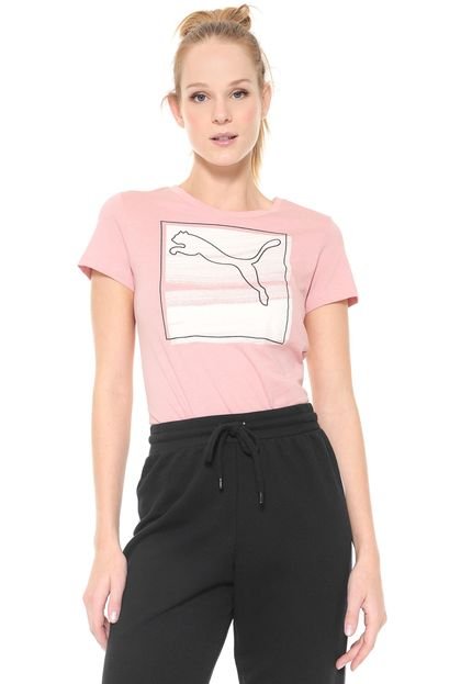 Camiseta Puma Graphic Photoprint Rosa - Marca Puma