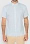 Camisa Colcci Reta Geométrica Branca/Azul - Marca Colcci