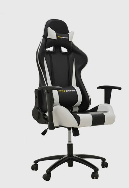 Cadeira Office Pro Gamer V2 Preta E Branco Rivatti - Marca Rivatti