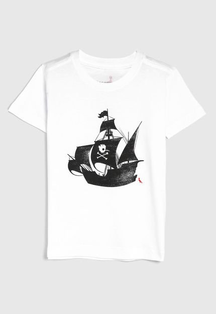 Camiseta Reserva Mini Infantil Barco Pirata Branca - Marca Reserva Mini