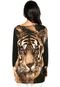 Blusa Clothing & Co. Tiger Preta/Marrom - Marca Kanui Clothing & Co.