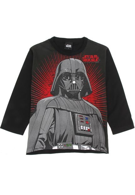 Camiseta Star Wars Infantil Darth Vader Preta - Marca Star Wars