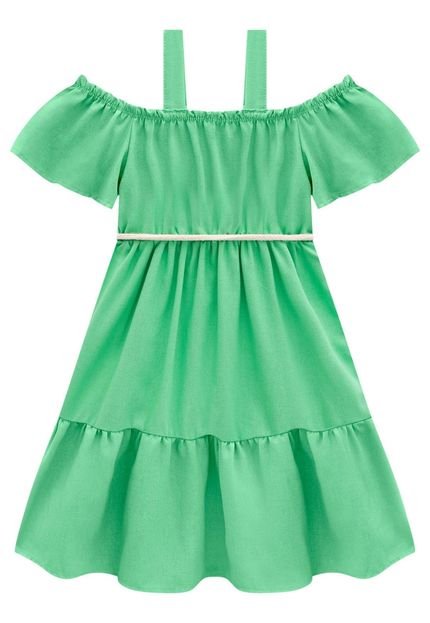Vestido Verde Alças Infantil Kukie 10 Verde - Marca Kukiê