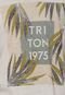 Camiseta Triton Brasil Estampada Bege - Marca Triton