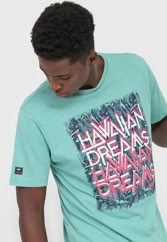 Camiseta HD Hawaiian Dreams Lettering Verde