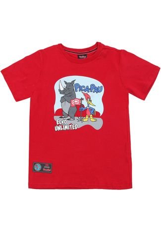 Camiseta Ecko Menino Personagens Vermelha