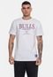 Camiseta NBA Masculina Classic Chicago Bulls Off White - Marca NBA