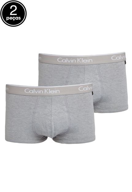 Kit 2pçs Cuecas Calvin Klein Underwear Sungão Elástico Cinza - Marca Calvin Klein Underwear