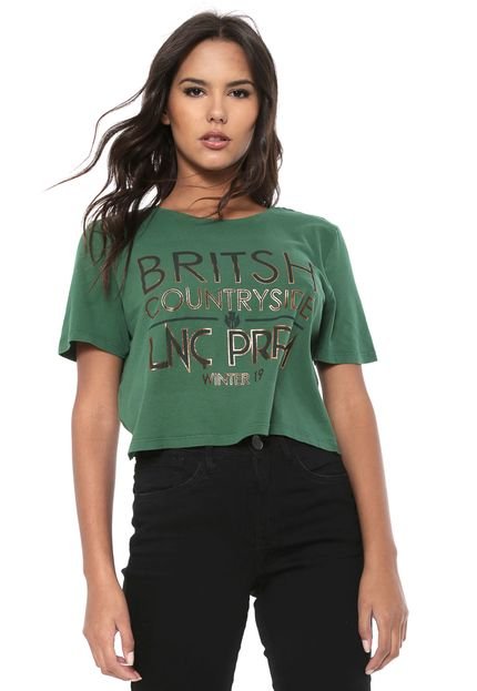 Camiseta Cropped Lança Perfume Britsh  Verde - Marca Lança Perfume
