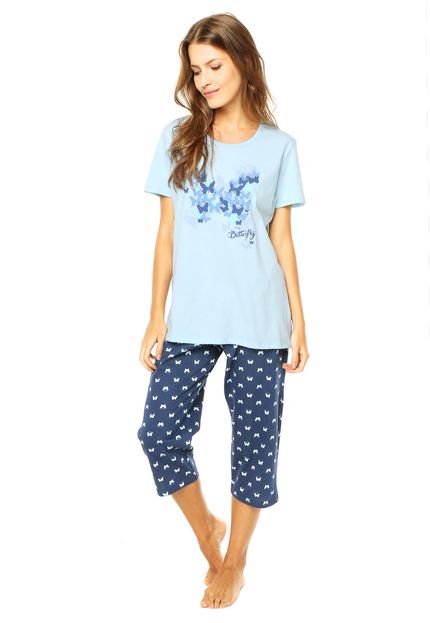 Pijama Puket Borboletas Azul - Marca Puket