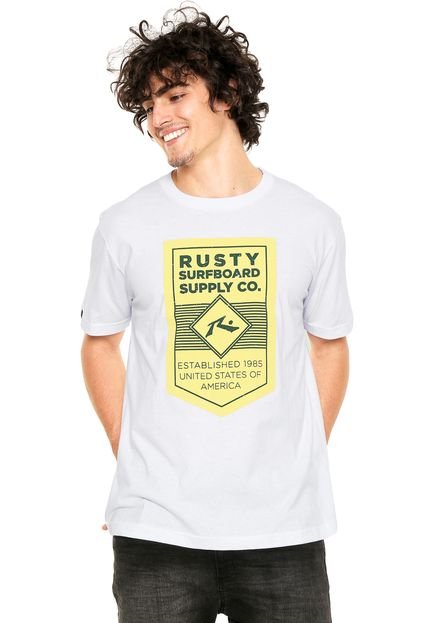Camiseta Rusty Label Branco - Marca Rusty