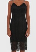 Vestido Malwee Curto Renda Preto - Marca Malwee