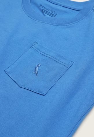 Camiseta Infantil Reserva Mini Bolso Azul