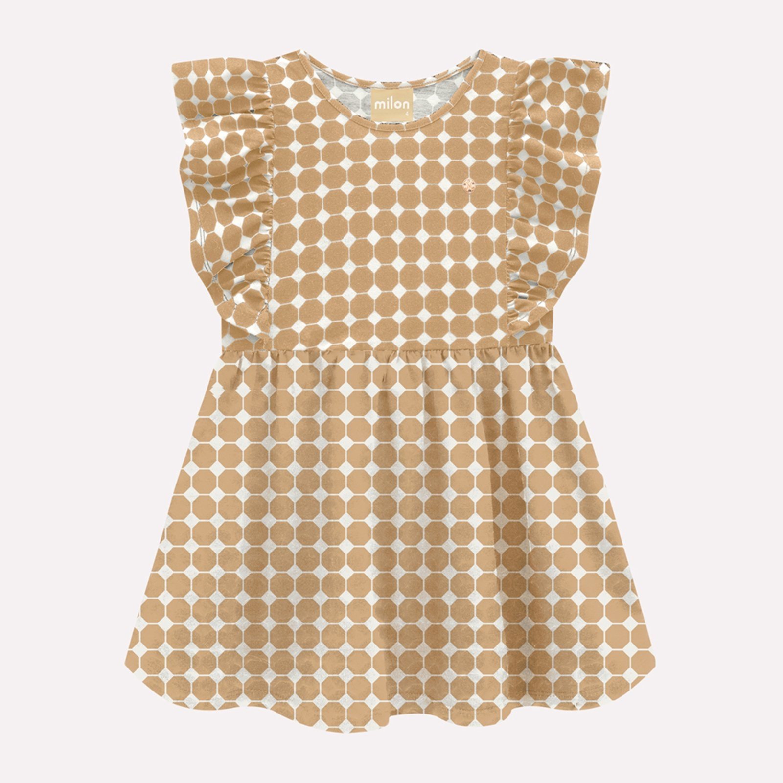 Vestido Infantil Menina Milon Camurça - Marca Milon