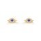 Brinco Olho Grego Cravejado em Prata 925 com Banho de Ouro Amarelo 18k - Marca Jolie
