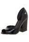 Peep Toe My Shoes Salto Grosso Preto - Marca My Shoes