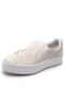 Slip On DAFITI SHOES Veludo Pedraria Bege - Marca DAFITI SHOES