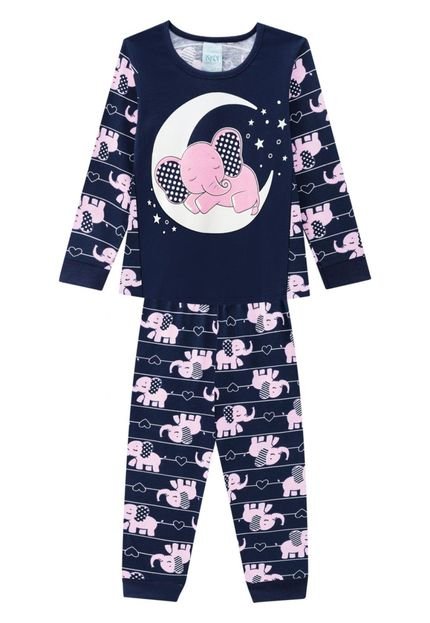 Pijama Infantil Menina Kyly Marinho - Marca Kyly
