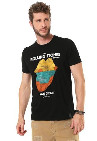 Camiseta Ellus The Rolling Stones Preta