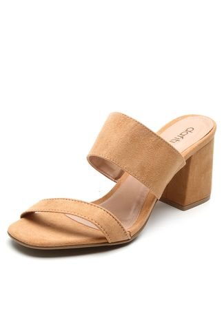 Tamanco Dafiti Shoes Tiras Bege - Compre Agora