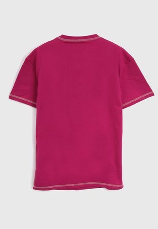 Camiseta Colcci Fun Infantil Pespontos Pink