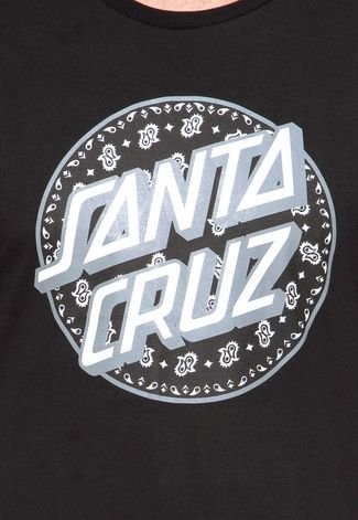 Camiseta Santa Cruz Paisley Dot Preta