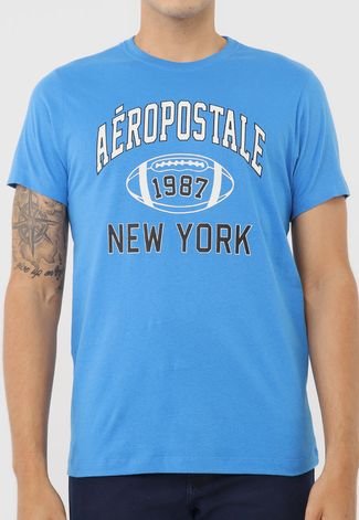 Camiseta Aeropostale Nova York Azul - Compre Agora