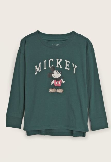 Camiseta Infantil GAP Mickey Mouse Verde - Marca GAP