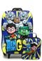 Kit 2 Pçs Max Toy Mochila de Rodinhas Teen Titans Go Azul/Verde - Marca Max Toy