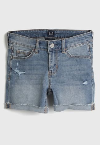 Bermuda Jeans Gap Infantil Lisa Azul Compre Agora Dafiti Brasil