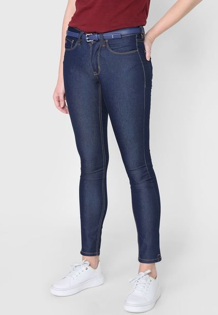 Calça Jeans Calvin Klein Skinny Pespontos Azul-Marinho - Marca Calvin Klein