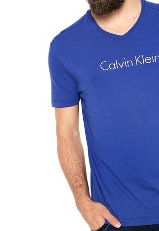 Camiseta Calvin Klein Logo Azul