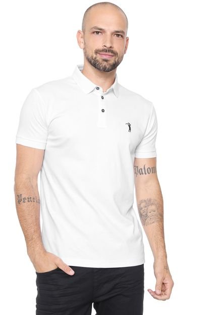 Camisa Polo Aleatory Reta Logo Branca - Marca Aleatory