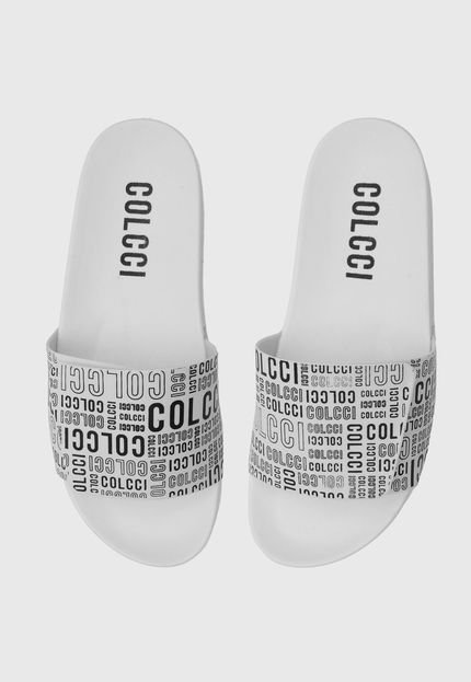 Rasteira Slide Colcci Lettering Branca - Marca Colcci