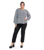 Blusão Tricot Pop Plus Size Secret Glam Preto - Marca Secret Glam