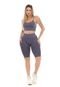 Conjunto Top E Bermuda Fitness Empina E Levanta Bumbum Academia Azul Escuro - Marca GARAIS MODA