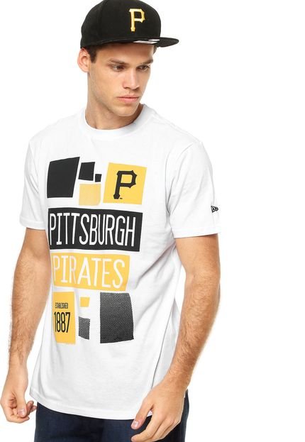 Camiseta Manga Curta New Era Poster 11 Pittsburgh Pirates Branca - Marca New Era