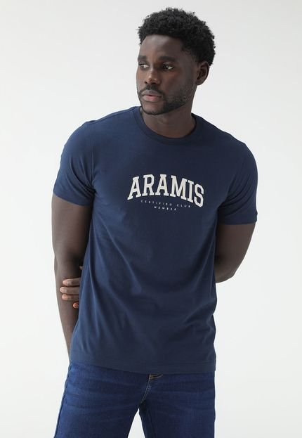 Camiseta Aramis Slim Estampada Azul Marinho - Marca Aramis