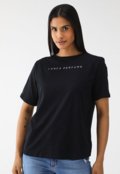 Camiseta Lança Perfume Reta Estampada Preta - Marca Lança Perfume