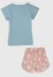 Pijama Tricae Curto Infantil Ratinho  Azul/Rosa - Marca Tricae