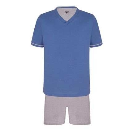 Pijama Masculino Curto Lupo 28000-001 Azul - Marca Lupo