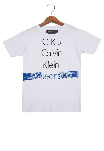 Camiseta Calvin Klein Jeans Infantil Jato Branca - Marca Calvin Klein Kids