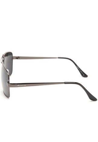 Óculos de Sol Khatto Retangular Cinza/Preto