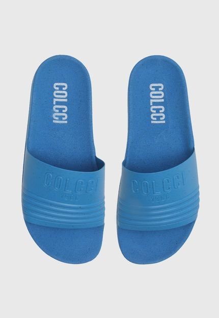 Chinelo Slide Colcci Logo Azul - Marca Colcci