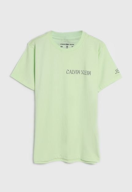 Camiseta Calvin Klein Kids Infantil Logo Verde - Marca Calvin Klein Kids