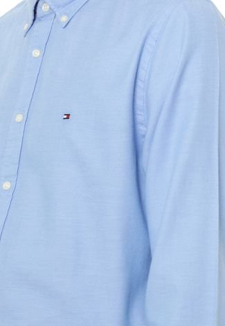 Camisa Tommy Hilfiger Reta Padronagem  Azul