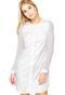 Vestido Finery London Lansdell Sheer Sleeved Shirt Branco - Marca Finery London