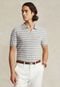 Camisa Polo Polo Ralph Lauren Slim Listrada Cinza - Marca Polo Ralph Lauren