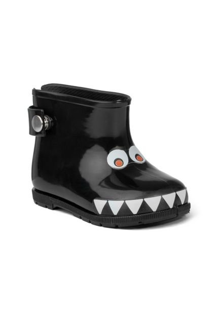 Bota Infantil Galocha Menino Dinossauros Funfy  Preto Menino - Marca Funfy